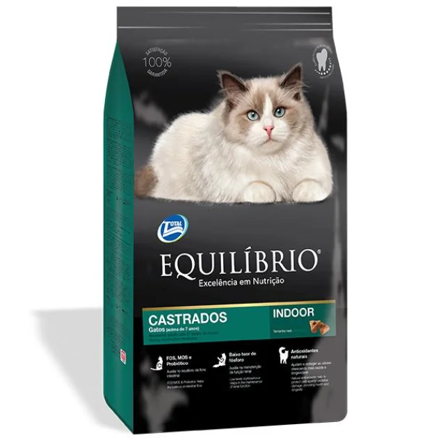 Сухой корм Equilibrio Cat для стерилизованных кошек и кастрированных котов старше 7-ми лет, 0.5 кг