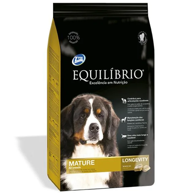 Сухой корм Equilibrio Dog для пожилых или малоактивных собак средних и крупных пород, 15 кг