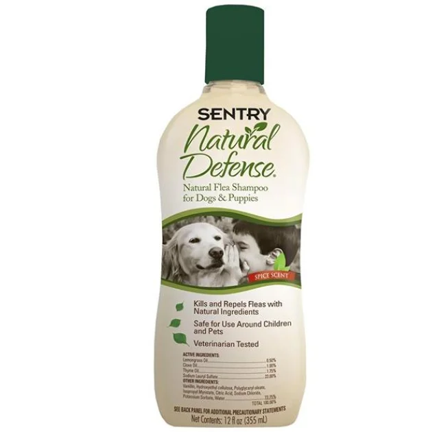 Шампунь Sentry Natural Defense Flea Shampoo натуральный, от блох для собак и щенков, 473 мл