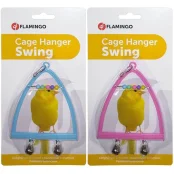 Іграшка Flamingo Swing Abacus Bell для птахів, жердинка, дзвіночок, рахунки, 10х13 см