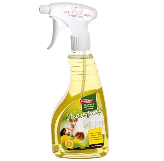 Спрей Flamingo Clean Spray Lemon для очистки клеток грызунов, с запахом лимона, 500 мл
