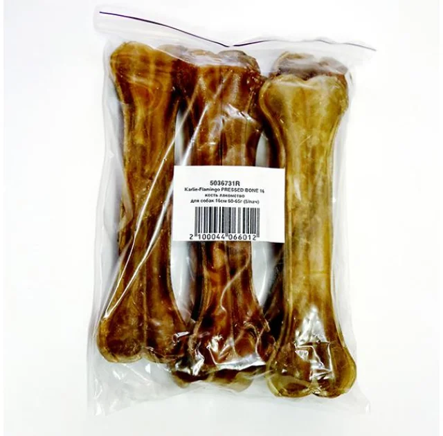 Лакомство Flamingo Pressed Bone для собак, кость жевательная, 7.5 см, 20-25 г