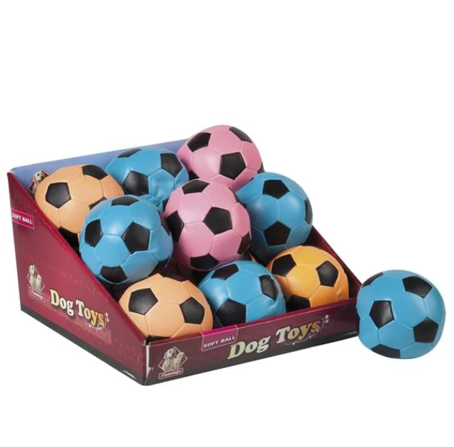 Іграшка Flamingo Soccerball Neon для собак, м'яч колір неон, штучна шкіра, 10 см