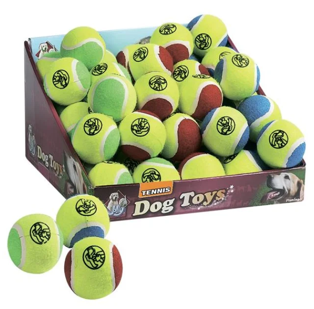 Игрушка Flamingo Tennisball для собак, мяч теннис, резина, 6 см