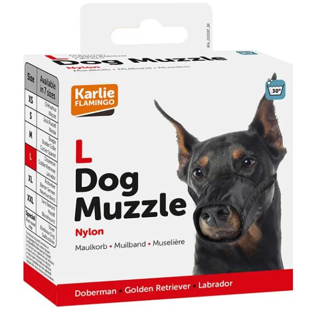 Намордник Flamingo Muzzle Nylon для порід лабрадор, доберман, ретривер, нейлон, L