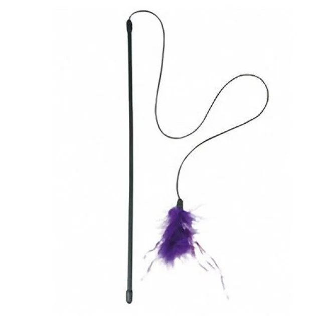 Игрушка Flamingo Rod Plumeau для кошек удочка дразнилка с пером, 47 см