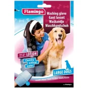 Рукавиця-серветка Flamingo Washing Glove Dog для собак, волога, розмір L