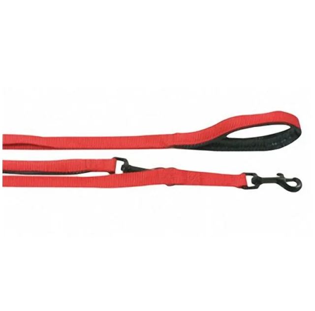 Перестіжки Flamingo Training Lead Soft Grip для собак, з м'якою ручкою, червоно-чорний, 2 м, 20 мм
