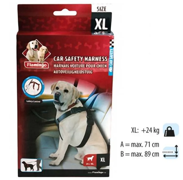 Шлейка Flamingo Car Safety Harness в автомобіль, для собак, розмір L, 68-86 см