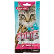 Лакомство Flamingo Stikiz Fish для кошек и котят, со вкусом рыбы, 15 г, 3 шт