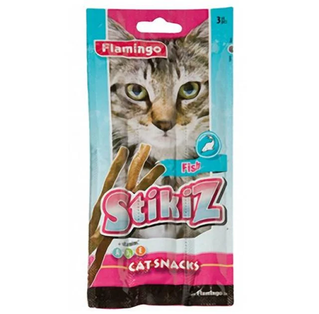 Ласощі Flamingo Stikiz Fish для котів і кошенят, зі смаком риби, 15 г, 3 шт