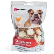 Лакомство Flamingo Knotted Bones для собак, кость с узлами, курица, 85 г