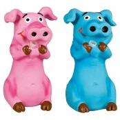 Игрушка Flamingo Pig Eddy для собак, поросенок, латекс, 9.5х11х19 см