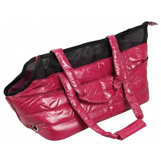 Сумка-переноска Flamingo Doudou Pink S для собак і котів, рожева, плащівка, 50×22×24 см