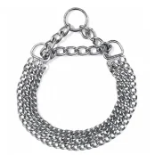 Нашийник Flamingo Collar 3-Fold трьохрядовий, ланцюжок для собак, метал, 65 см, 2.5 мм