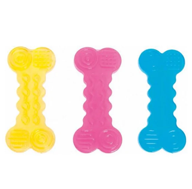 Игрушка Flamingo Good4Fun Bone для собак, рельефная яркая косточка, резина, M, 14 см