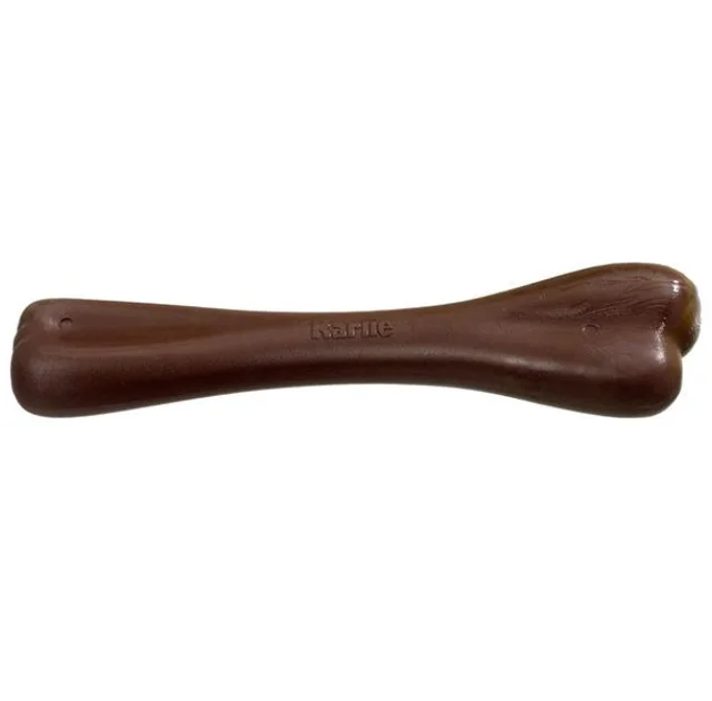 Игрушка Flamingo Choco Bone для собак шоколадная кость, резина, 17 см