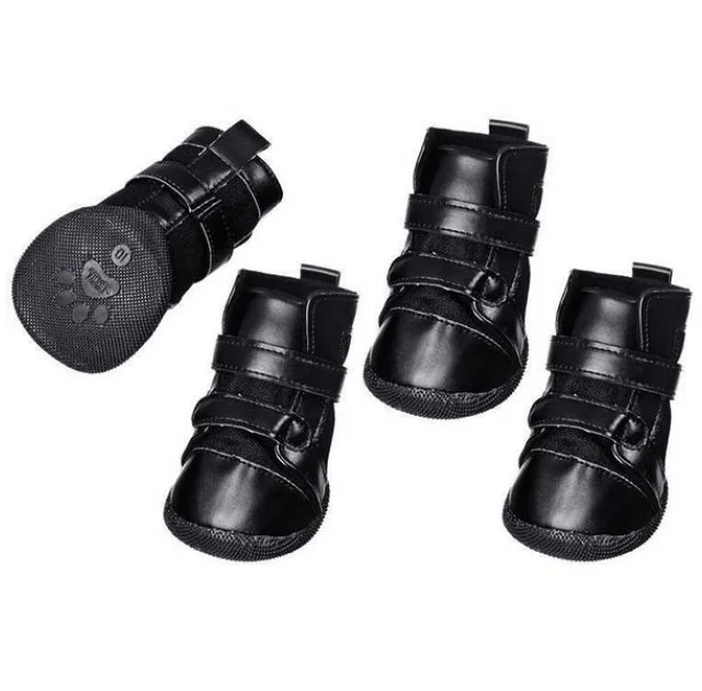 Ботинки Flamingo Xtreme Boots для собак, размер XXXL, черный, 10×8 см, комплект 4 шт