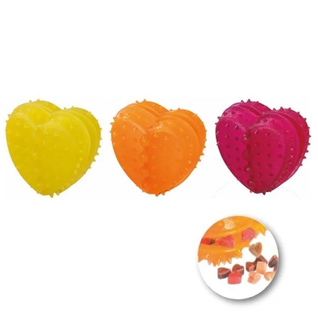 Игрушка Flamingo Good4Fun Heart Refillable для собак в виде сердечка, резина, 5х5х4 см