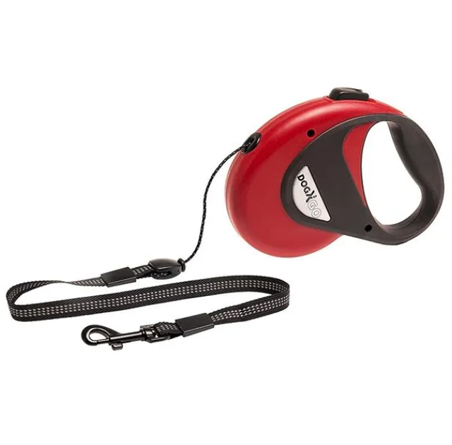 Поводок-рулетка Flamingo Dogx2Go Cord для собак до 12 кг, синий, размер S, 5 м