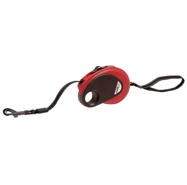 Поводок-рулетка Flamingo Dogx2GO Belt Mini для собак до 8 кг, красный, 2.5 м