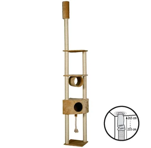 Комплекс Flamingo Belmondo Beige многоуровневый, спально-игровой, для кошек, 38×38×265 см