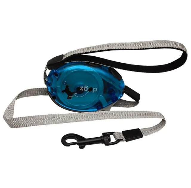 Поводок-рулетка Flamingo Dogx2Go Belt Glassy S для собак до 12 кг, светоотражающая лента, зеленая, 2 м
