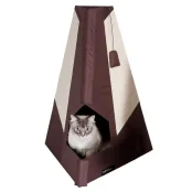 Домик-когтеточка Flamingo Tipi Scratching Board для котов, 60×80 см