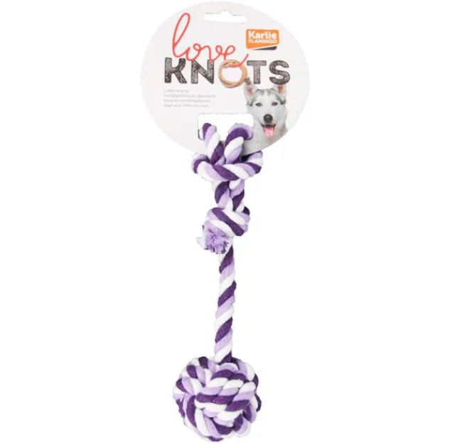 Игрушка Flamingo Cotton Rope Knot канат с одним узлом, для собак