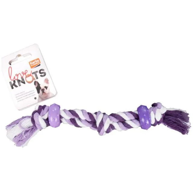 Игрушка Flamingo Cotton Rope Rubber канат с двумя кольцами и узлом, для собак