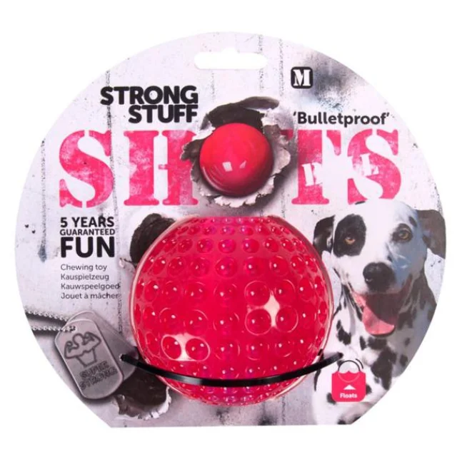 Игрушка Flamingo Shots Ball суперпрочная, для собак, резина, плавающая, 9 см