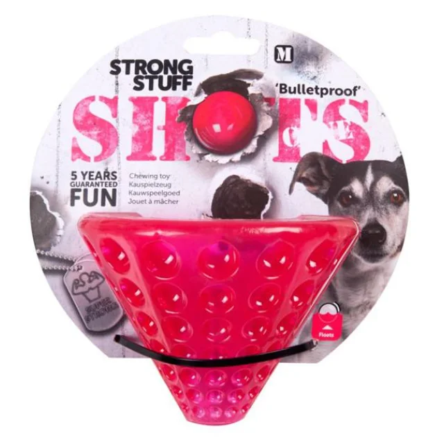 Игрушка Flamingo Shots Cone суперпрочная, для собак, резина, плавающая, 14х11 см