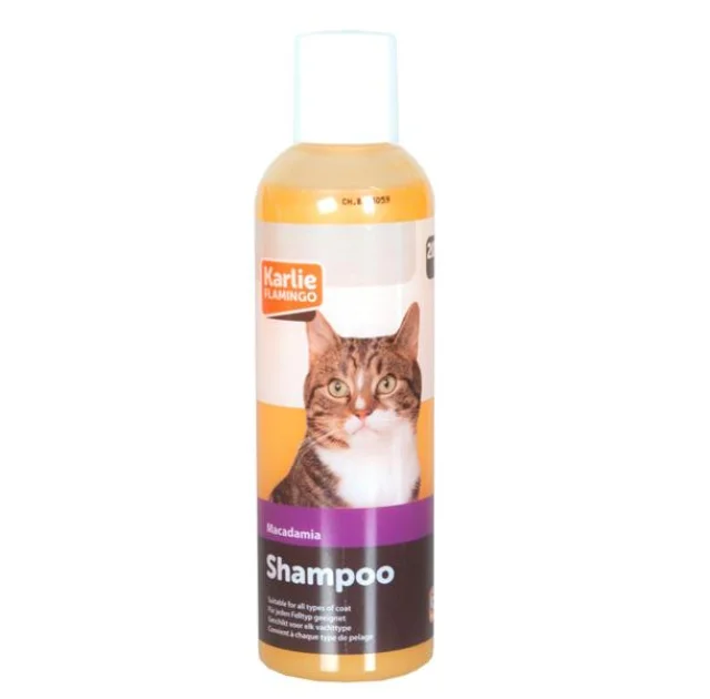 Шампунь Flamingo Macadamia Shampoo Cat для кошек, с маслом макадамии, 200 мл