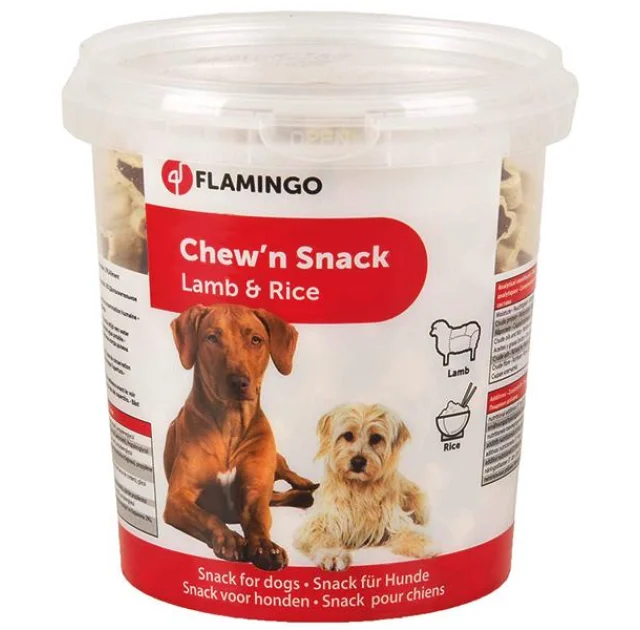 Лакомство Flamingo Bones Lamb&Rice косточка, для собак, ягненок, 500 г