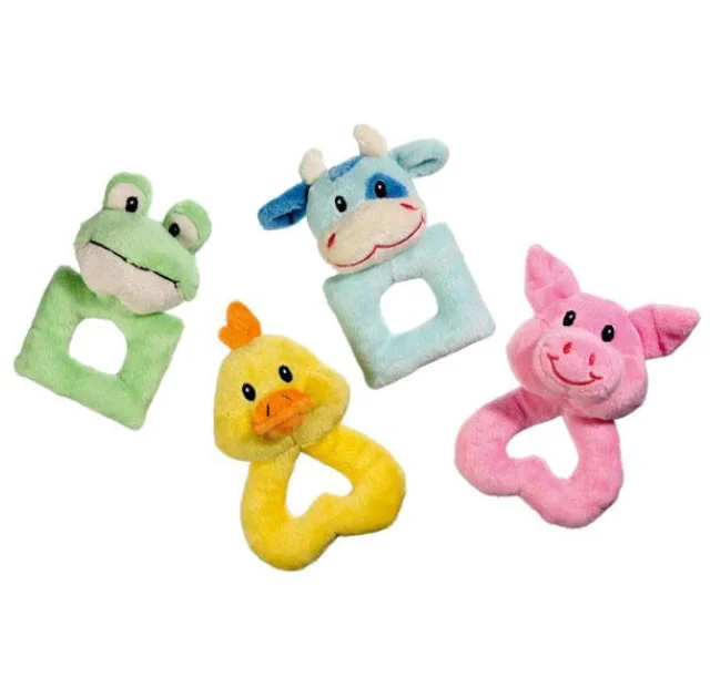 Игрушка Flamingo Puppy Toy кольцо, для щенков и собак малых пород, плюш, 12-14х9-11 см
