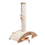 Когтеточка Flamingo Seaweed Toy Ella для кошек, сизалевый столбик, 52 см