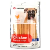 Лакомство Flamingo Chicken Snack Cheese Strips полоски с сыром, для собак, 85 г