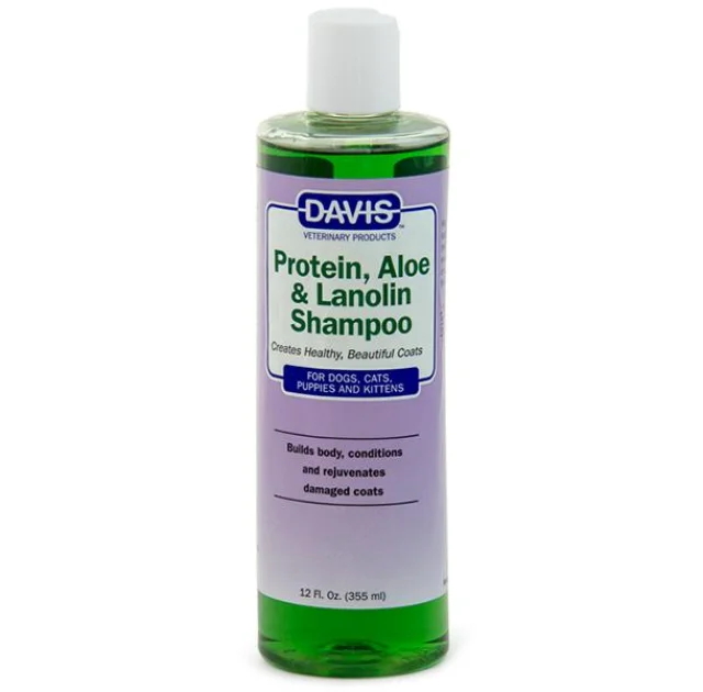 Шампунь Davis Protein & Aloe & Lanolin Shampoo для собак, котов, концентрат, 355 мл