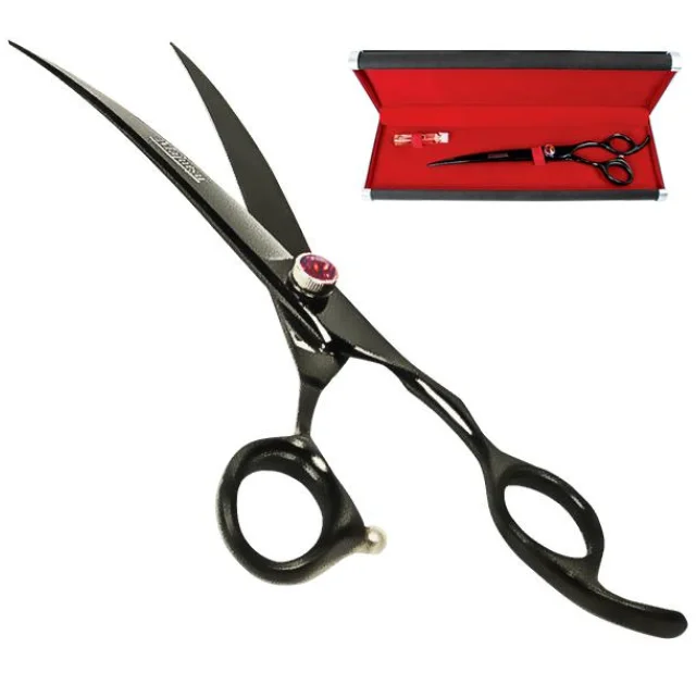 Ножиці Davis Majutsu Titanium Curved вигнуті, для стрижки собак, 8.5 ", 21.6 см