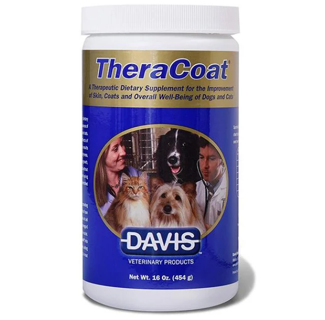 Добавка Davis TheraCoat диетическая, для шерсти собак и котов, 454 г