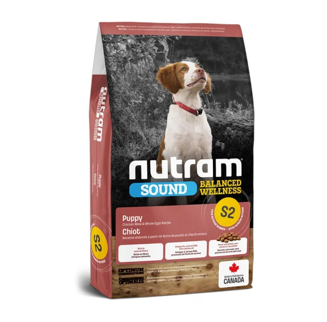 Сухой корм S2 Nutram Sound Balanced Wellness Natural Puppy для щенков, с курицей и цельными яйцами, 11.4 кг