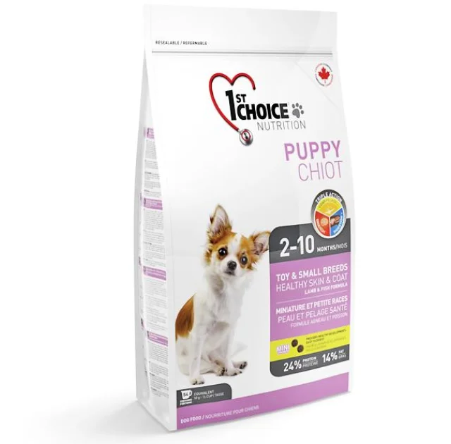 Сухой корм 1st Choice Puppy Toy&Small Lamb&Fish для щенков мини и малых пород, с ягнёнком и рыбой, 2.72 кг