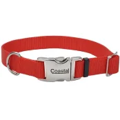 Ошейник Coastal Titan Buckle для собак, красный, 2×30-45 см