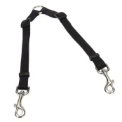 Поводок-спарка Coastal 2 Dog Adjustable Coupler для 2-х собак, нейлон, черный, 2 см