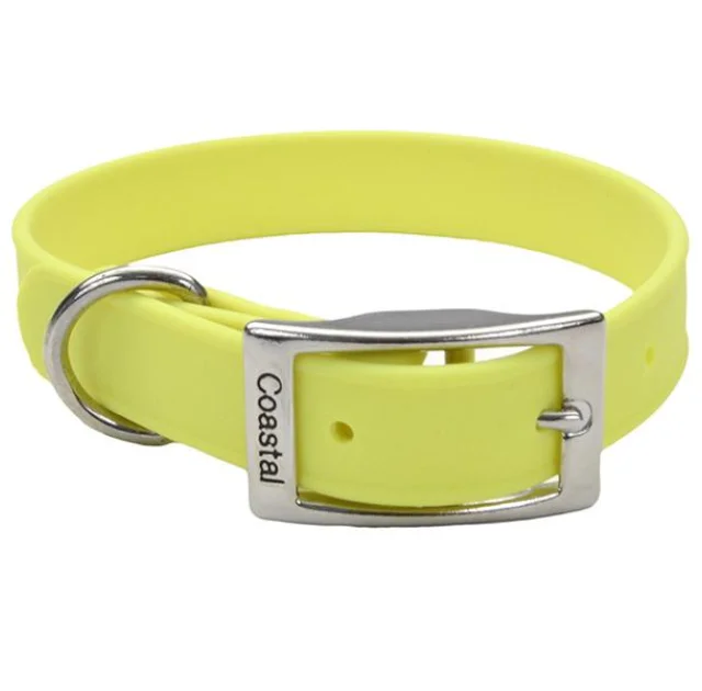 Водонепроницаемый ошейник Coastal Fashion Waterproof Dog Collar для собак, желтый, 2.5×61 см