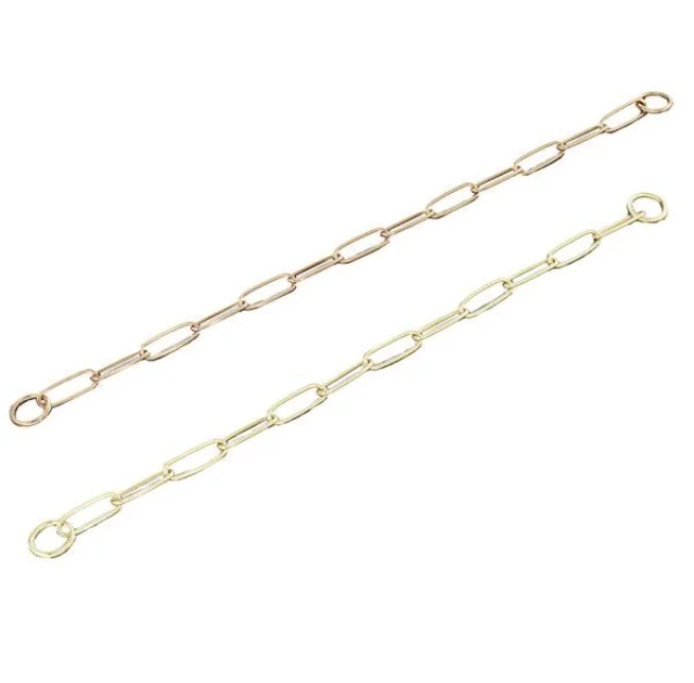 Ошейник-цепь Sprenger Long Link для собак, с широким звеном, 3 мм, полированная латунь, 58 см