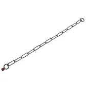 Ошейник-цепь Sprenger Long Link для собак, с широким звеном, черная сталь, 3 мм, 58 см
