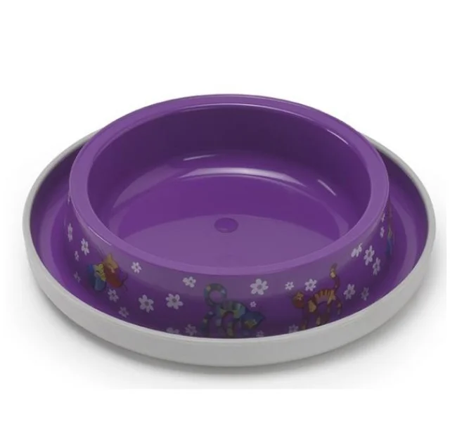 Миска Moderna Trendy Dinner Cat Friends Forever для кошек и собак, пластик, фиолетовая, 210 мл, d-15 см