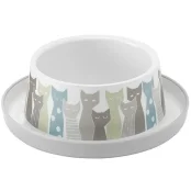 Миска Moderna Trendy Dinner Maasai для котів, сіро-біла, 350 мл, d-17 см