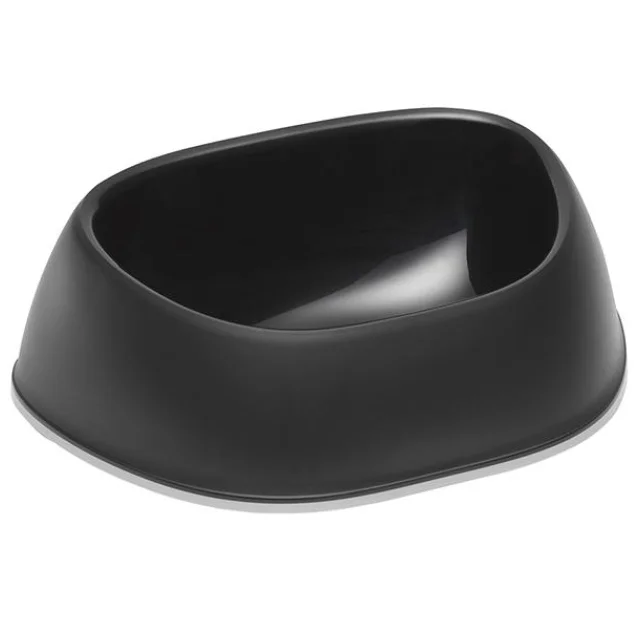 Миска Moderna Sensibowl для собак и кошек, пластик, черная галька, 200 мл, 19,8×15×4.9 см